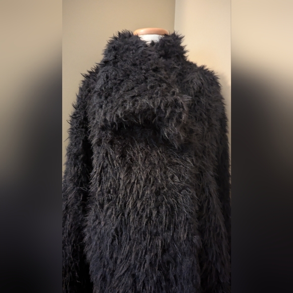 Shyanne Faux Fur Black Jacket Coat Blazer Medium M - Picture 2 of 9